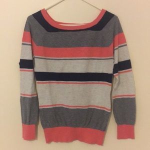 SO Pink/Grey/Black/White Striped Long Sleeve Tee